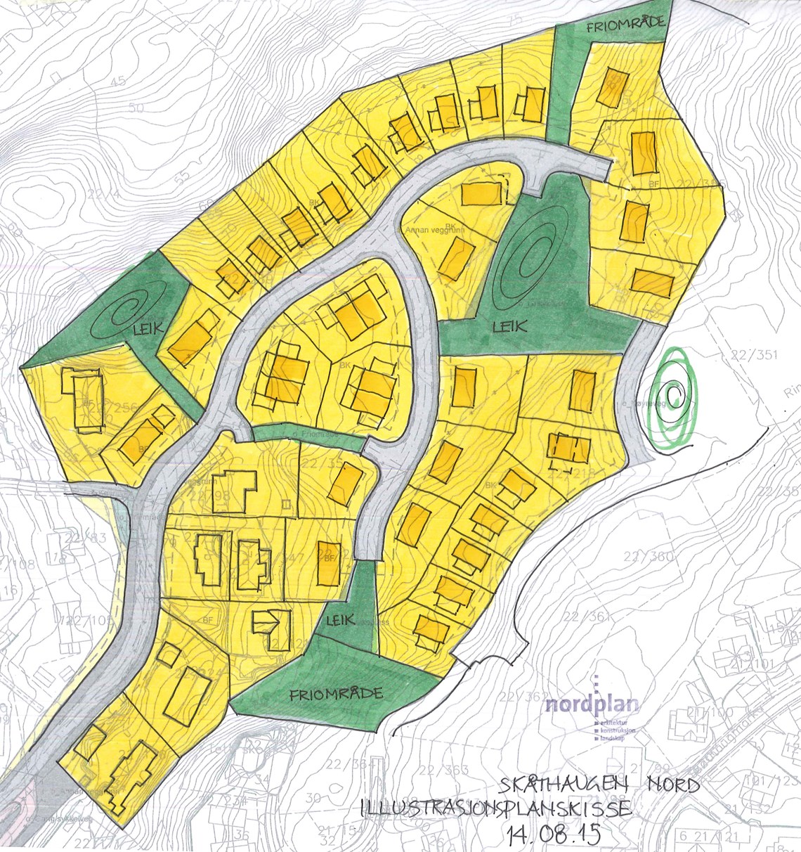 Illustrasjonsplan Skåthaugen Nord