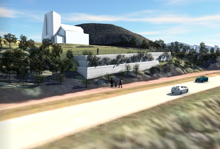 3D-illustrasjon mot nord-aust